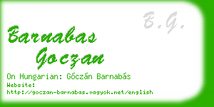 barnabas goczan business card
